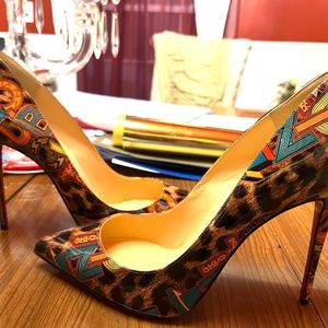 Christian Louboutin Pigalle Follies (100mm) Leopard Multicolor *NEW*